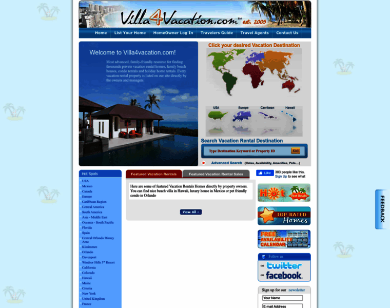 Villa4vacation.com thumbnail