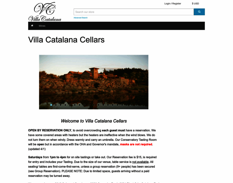 Villacatalanacellars.com thumbnail