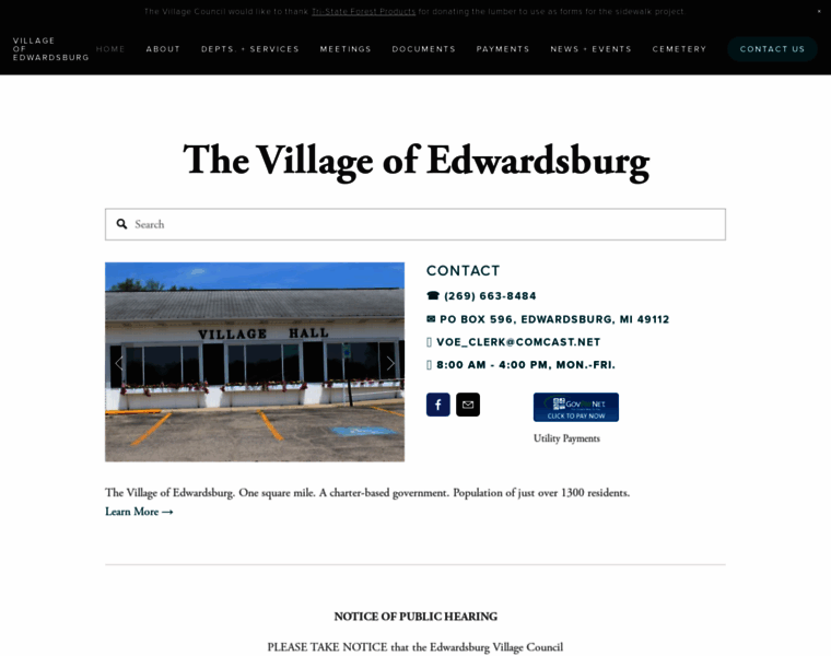 Villageofedwardsburg.org thumbnail