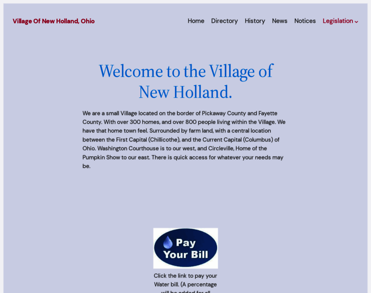 Villageofnewholland-oh.gov thumbnail