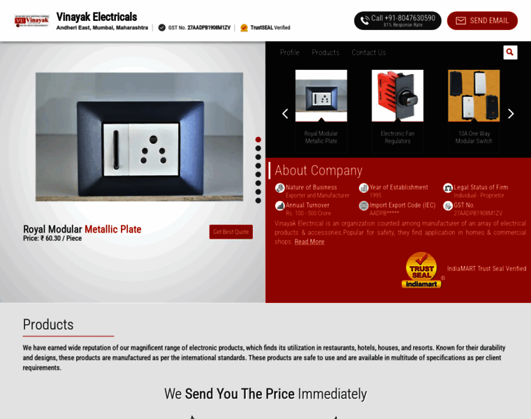 Vinayakelectricals.net thumbnail
