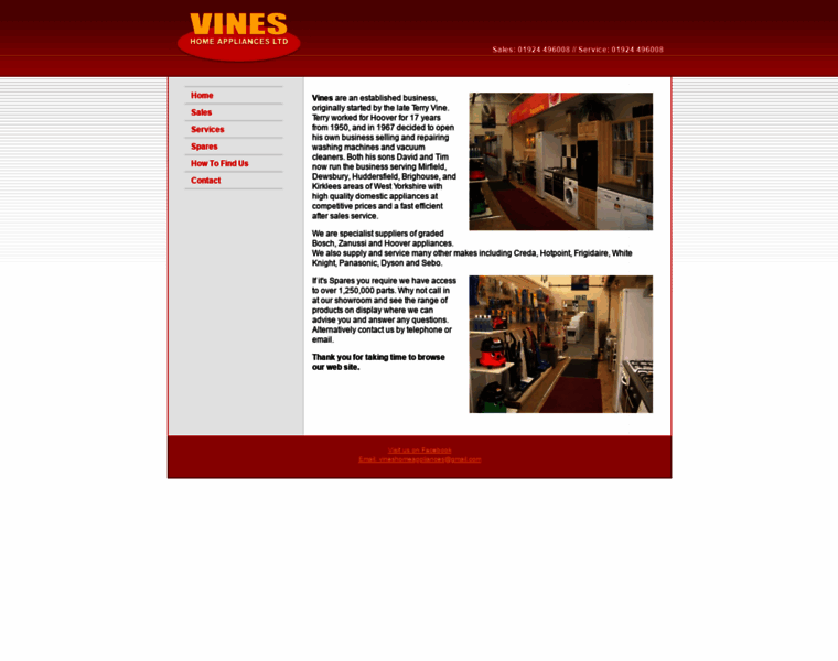 Vineshomeappliances.co.uk thumbnail