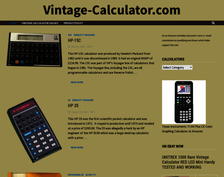 Vintage-calculator.com thumbnail