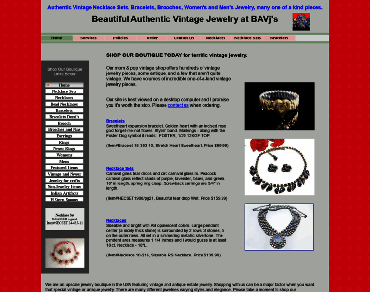 Vintagejewelrybyteresa.com thumbnail