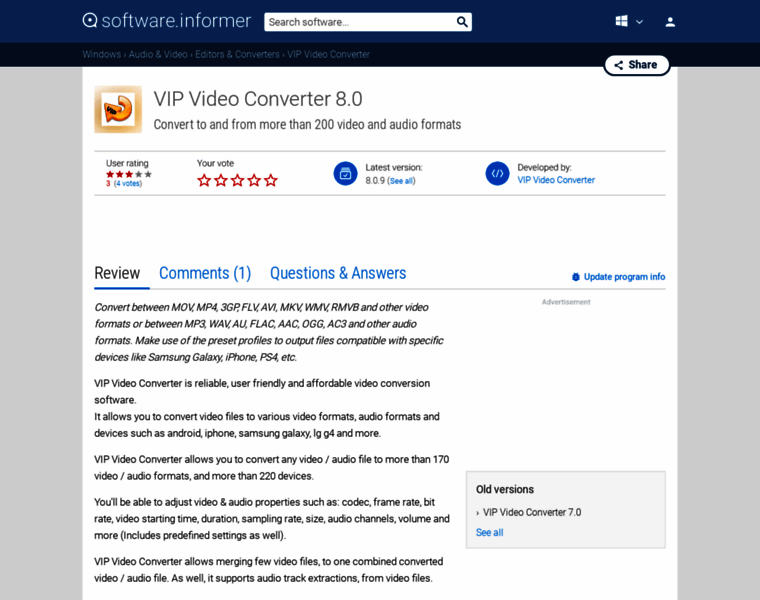 Vip-video-converter.software.informer.com thumbnail