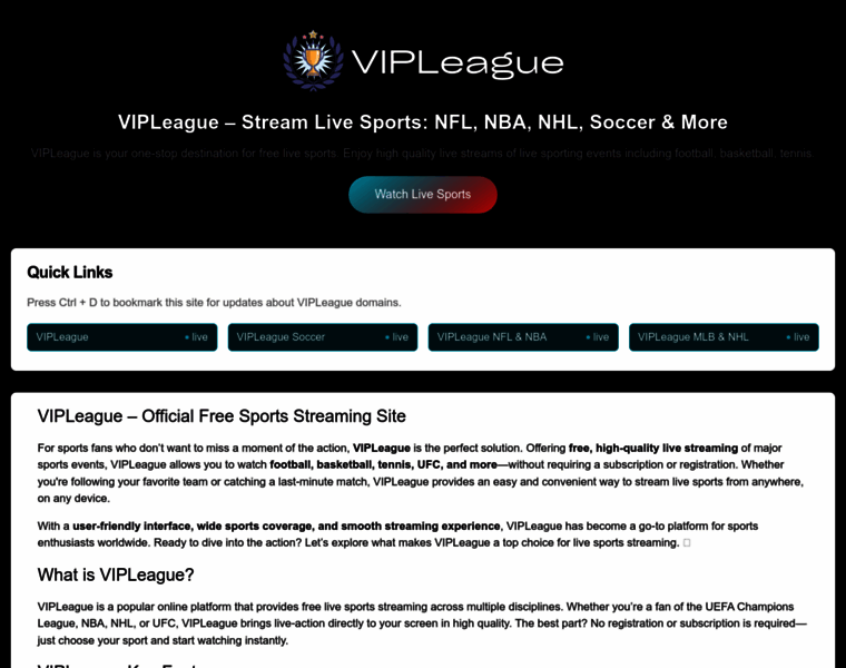 Vipleague.watch thumbnail