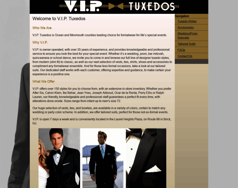 Viptuxedos.com thumbnail
