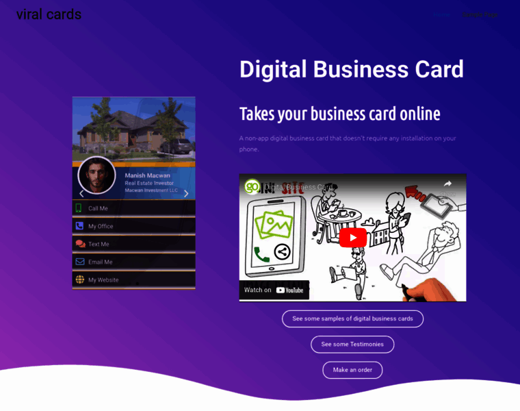 Viral-digital-business-cards.com thumbnail