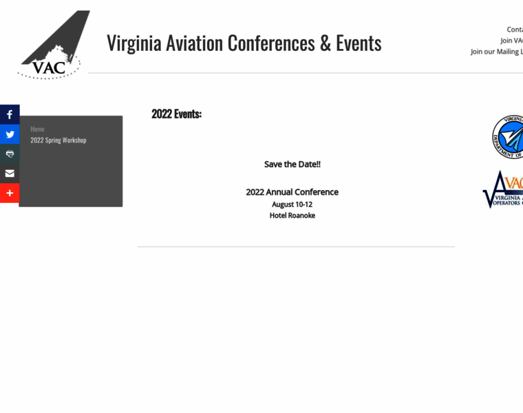 Virginiaaviationconference.com thumbnail