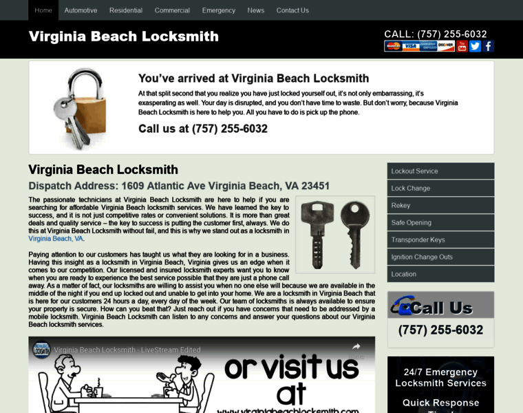 Virginiabeachlocksmith.com thumbnail