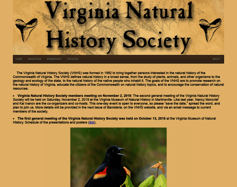 Virginianaturalhistorysociety.com thumbnail