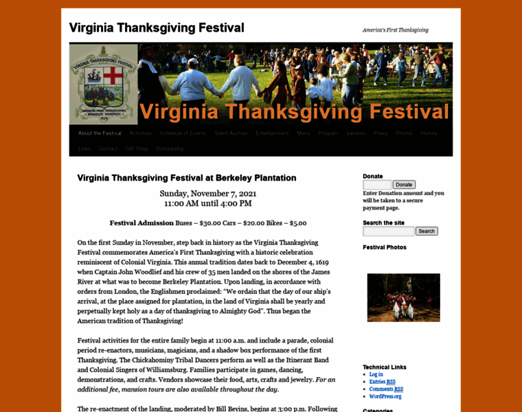 Virginiathanksgivingfestival.com thumbnail
