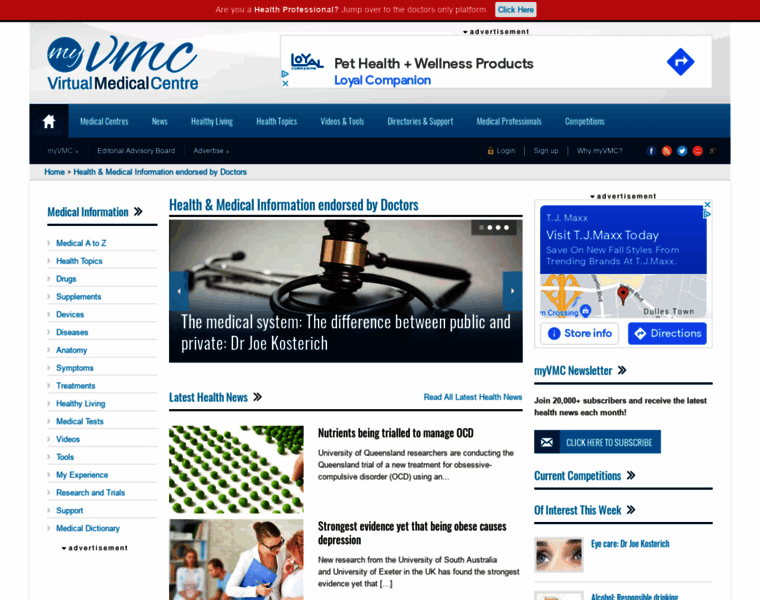 Virtualcancercentre.com thumbnail