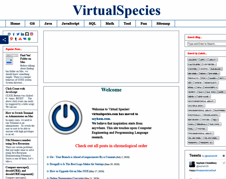 Virtualspecies.com thumbnail