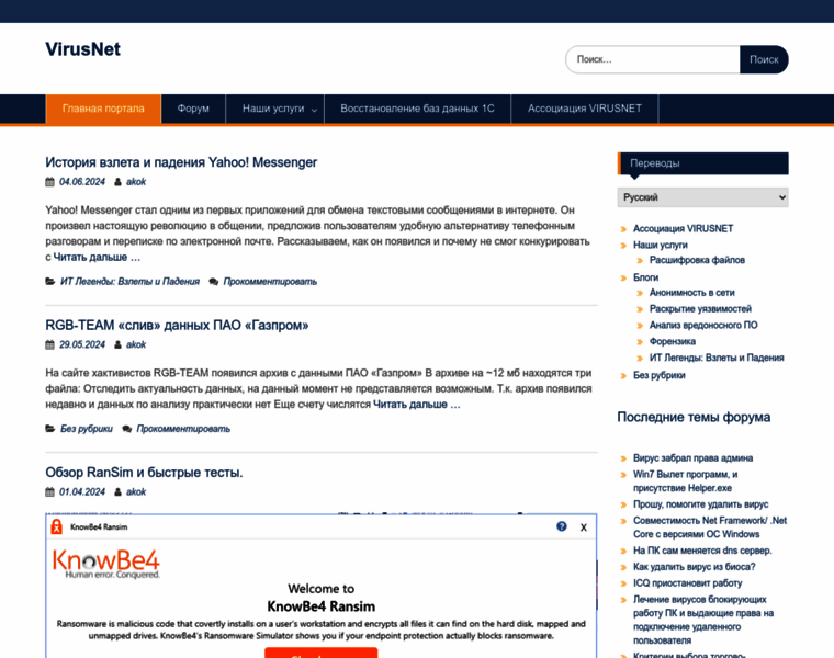 Virusnet.info thumbnail