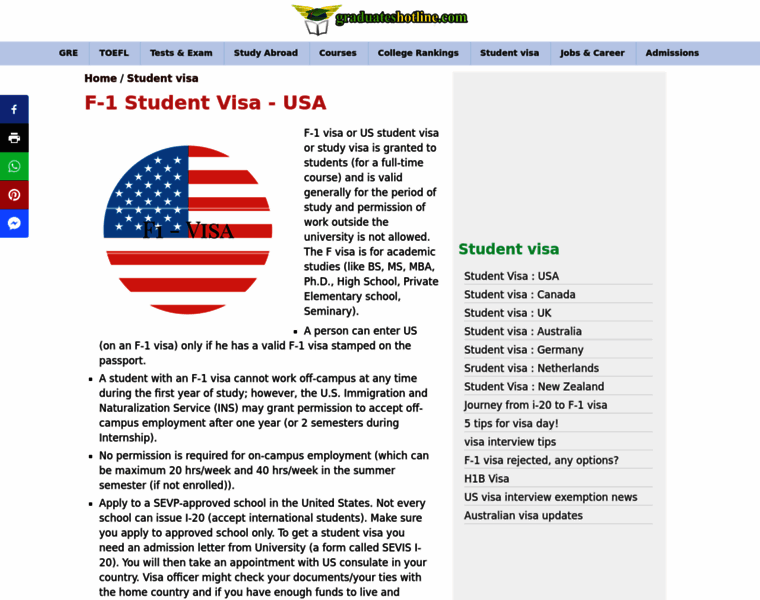 Visa.graduateshotline.com thumbnail