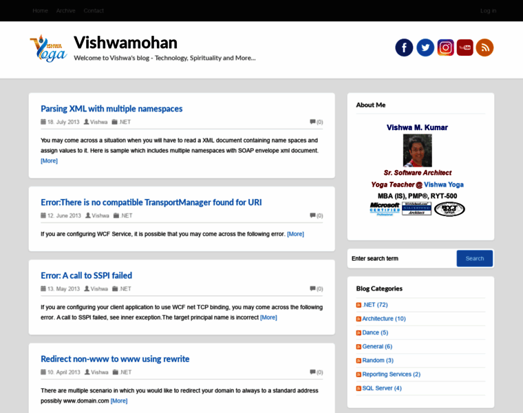 Vishwamohan.com thumbnail