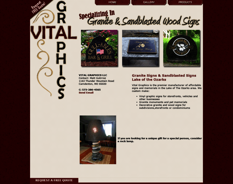 Vitalgraphicsandgranitesigns.com thumbnail