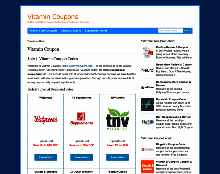 Vitamincoupons.net thumbnail