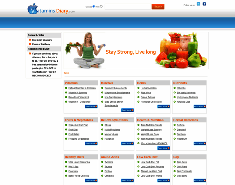 Vitaminsdiary.com thumbnail