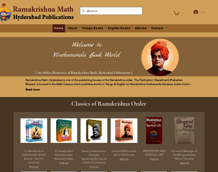 Vivekanandabookworld.com thumbnail