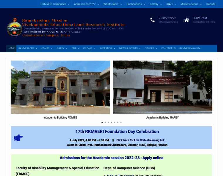 Vivekanandauniversity-cbe.org thumbnail