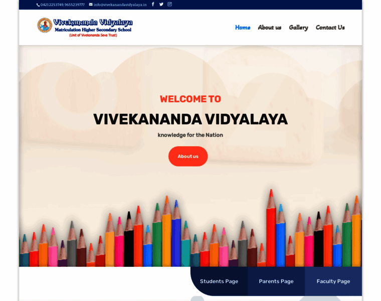 Vivekanandavidyalaya.in thumbnail