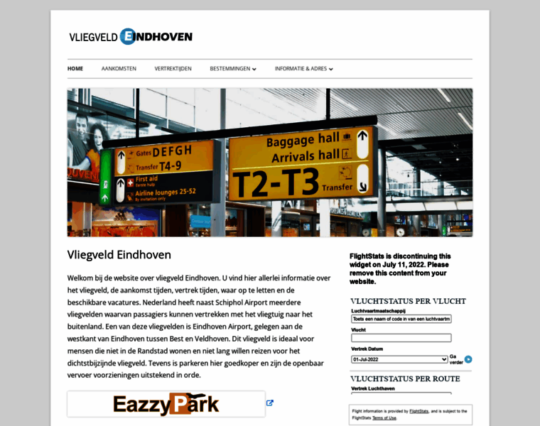 Vliegveldeindhoven.nl thumbnail