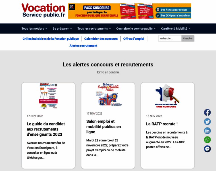 Vocationfonctionnaire.fr thumbnail