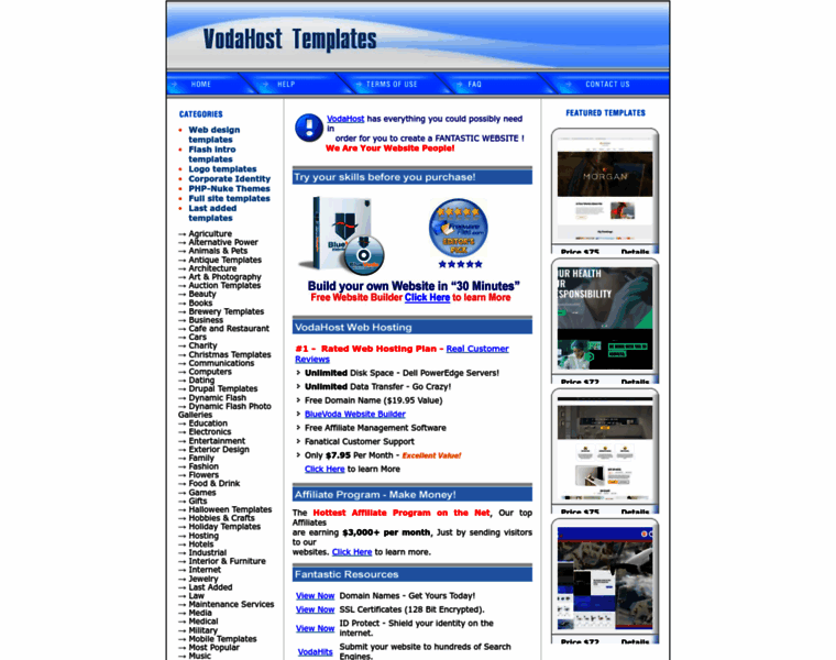 Vodahosttemplates.com thumbnail