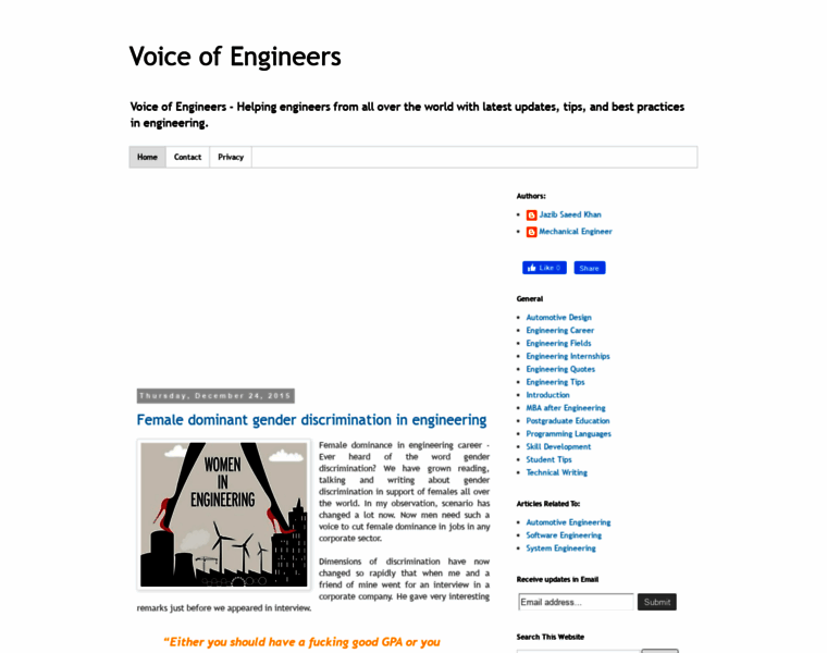 Voiceofengineers.com thumbnail