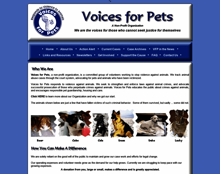 Voicesforpets.org thumbnail
