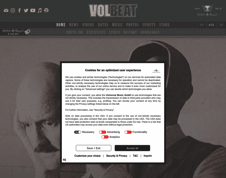 Volbeat.dk thumbnail