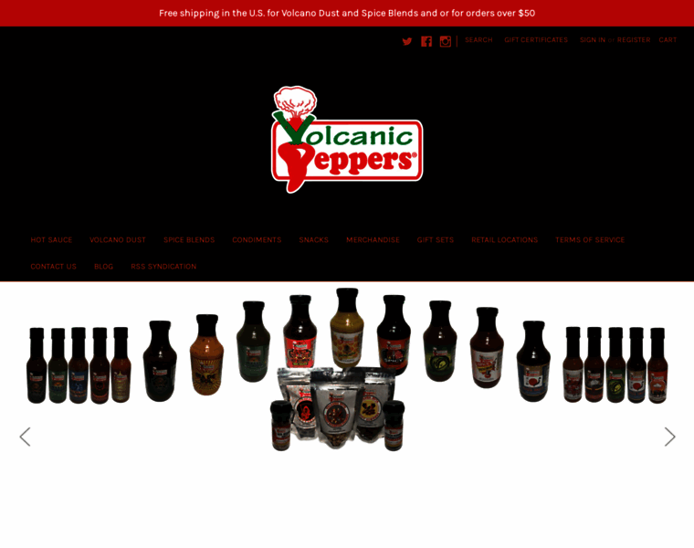 Volcanicpeppers.com thumbnail