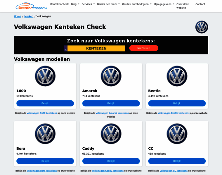 Volkswagen-kentekencheck.nl thumbnail