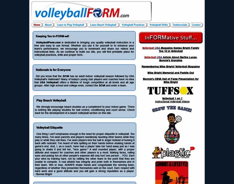 Volleyballform.com thumbnail