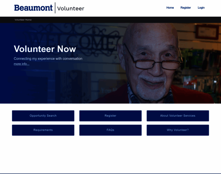 Volunteer.beaumont.org thumbnail
