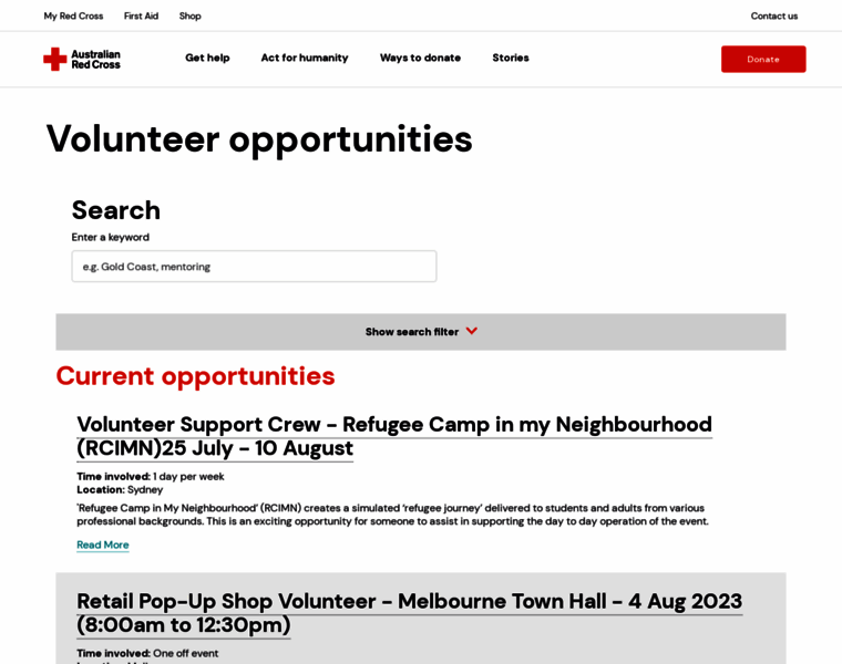 Volunteering.redcross.org.au thumbnail