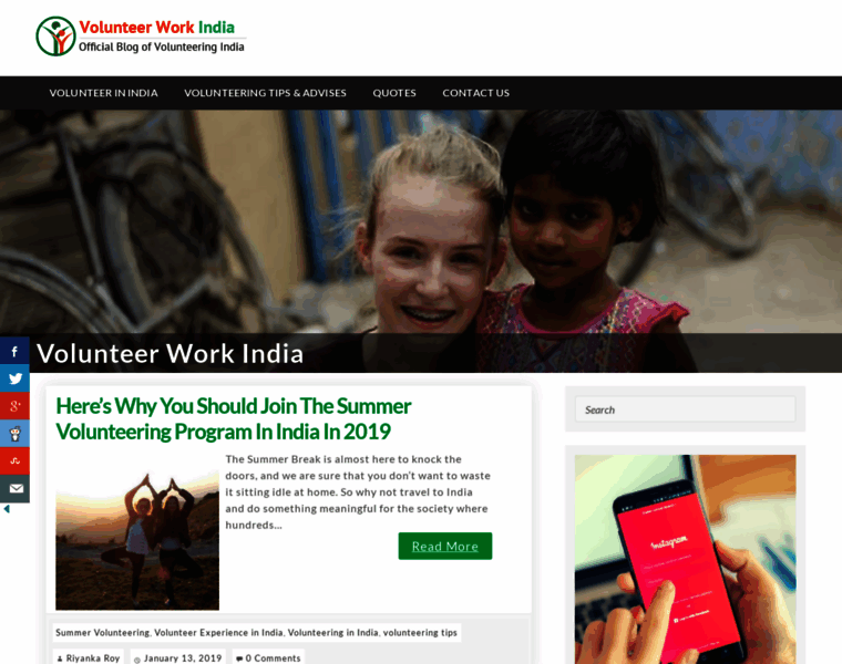 Volunteerworkindia.org thumbnail