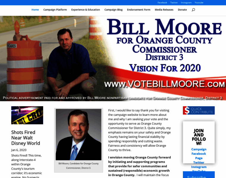 Votebillmoore.com thumbnail