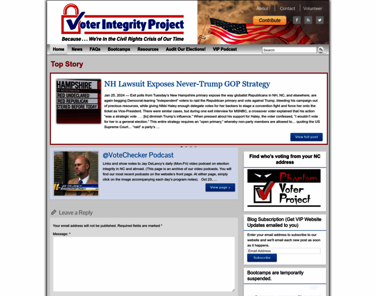 Voterintegrityproject.com thumbnail