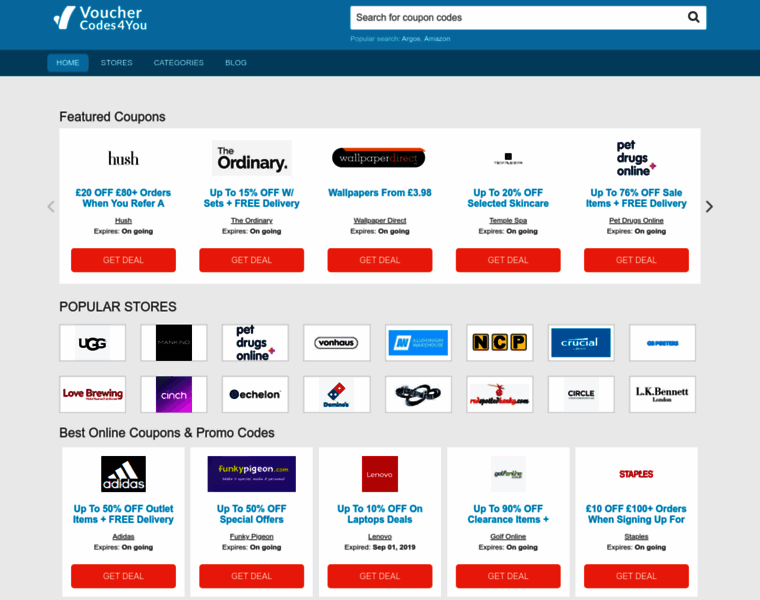 Vouchercodes4you.com thumbnail