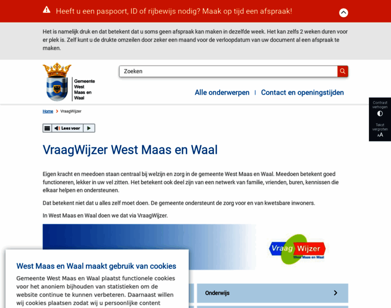 Vraagwijzerwestmaasenwaal.nl thumbnail
