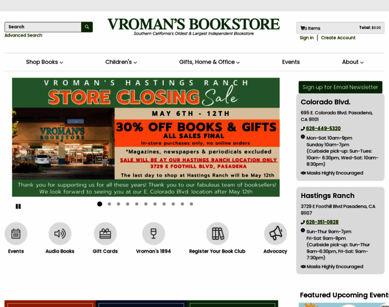 Vromansbookstore.com thumbnail