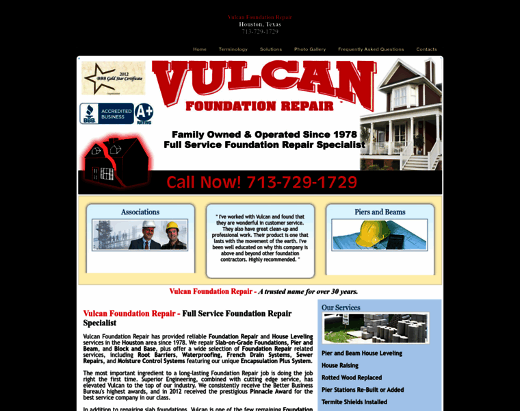 Vulcanfoundationrepair.com thumbnail