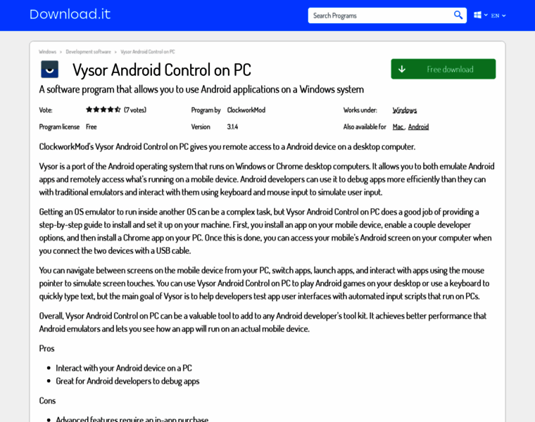 Vysor-android-control-on-pc.jaleco.com thumbnail