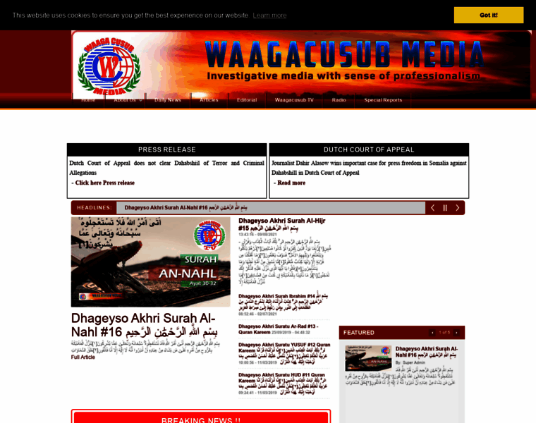 Waagacusub.info thumbnail