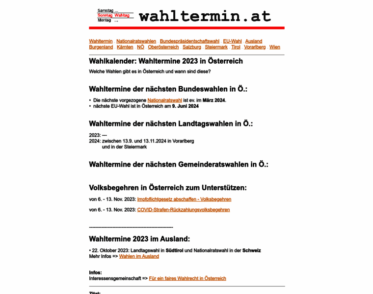 Wahltermin.at thumbnail