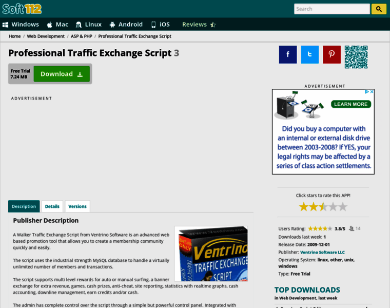 Walker-traffic-exchange-script-professional.soft112.com thumbnail