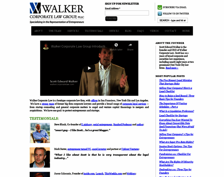 Walkercorporatelaw.com thumbnail